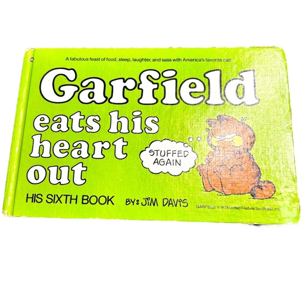 Vintage Garfield Eats His Heart Out by Jim Davis Published in 1983 Comic Strip